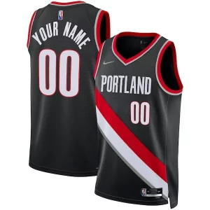 Raffinato Accattivante Cool Portland Trail Blazers Nike 2021/22 Diamond Swingman Custom Jersey Icon Edition Black per i devoti sostenitori