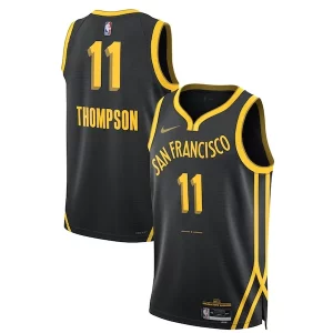Resistente Klay Thompson Golden State Warriors Nike Unisex 2023/24 Swingman Jersey Black City Edition per i devoti sostenitori