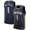 Classico Zion Williamson New Orleans Pelicans Nike 2019 NBA Draft First Round Pick Swingman Jersey Navy Icon Edition/White per i devoti sostenitori