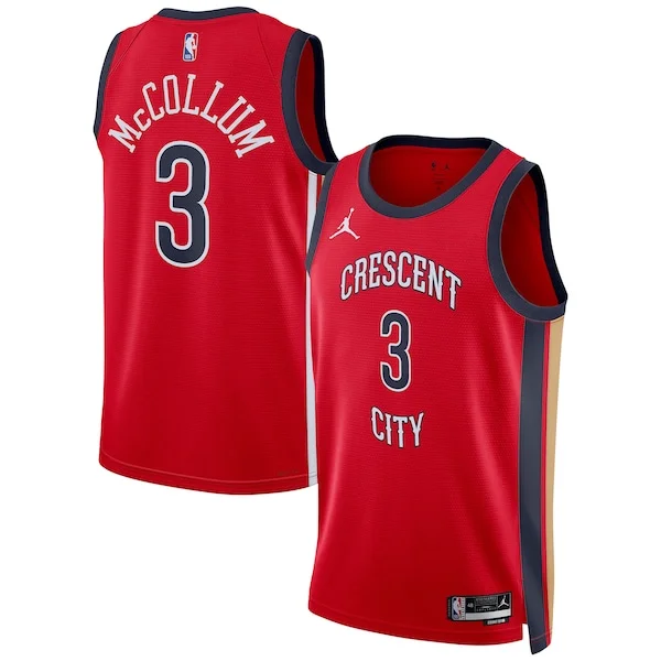 Ottimo CJ McCollum New Orleans Pelicans Jordan Brand Unisex Swingman Jersey Statement Edition Red per i devoti sostenitori