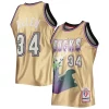 Meraviglioso Magnifico Ray Allen Milwaukee Bucks 75th Anniversary 1996/97 Hardwood Classics Swingman Jersey Gold per i devoti sostenitori