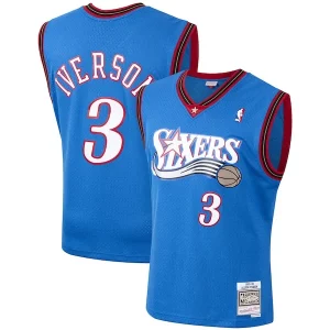 Delizioso Fantastico Elegante Allen Iverson Philadelphia 76ers 1999/2000 Hardwood Classics Swingman Jersey Royal per i devoti sostenitori