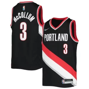 Fascinante Moderno C.J. McCollum Portland Trail Blazers Nike Youth 2021/22 Diamond Swingman Jersey Icon Edition Black per i devoti sostenitori
