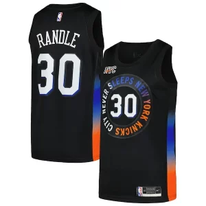 Pratico Raffinato Julius Randle New York Knicks Nike Swingman Player Jersey City Edition Black per i devoti sostenitori