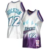 Bellissimo Fascinante John Stockton Utah Jazz 1996/97 Hardwood Classics 75th Anniversary Swingman Jersey Platinum per i devoti sostenitori