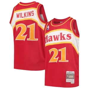 Comodo Eccezionale Dominique Wilkins Atlanta Hawks Youth 1986/87 Hardwood Classics Swingman Throwback Jersey Red per i devoti sostenitori