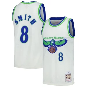 Accattivante Magnifico Trendy Steve Smith Atlanta Hawks Chainstitch Swingman Jersey Cream per i devoti sostenitori