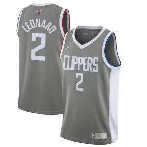 Prestigioso Cool Kawhi Leonard LA Clippers Nike 2020/21 Swingman Player Jersey Gray Earned Edition per i devoti sostenitori