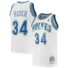 Splendido Magnifico Delizioso Isaiah Rider Minnesota Timberwolves 1995/96 Hardwood Classics Swingman Jersey White per i devoti sostenitori