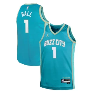 Raffinato LaMelo Ball Charlotte Hornets Jordan Brand Youth Swingman Replica Jersey City Edition Teal per i devoti sostenitori