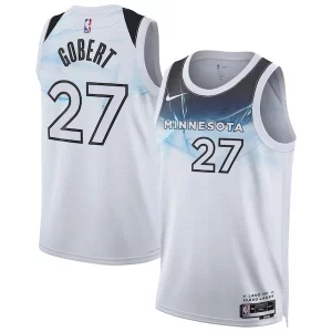 Fascinante Delizioso Fantastico Rudy Gobert Minnesota Timberwolves Nike Unisex 2024/25 Swingman Player Jersey City Edition White per i devoti sostenitori