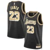 Prestigioso Gorgeous LeBron James Los Angeles Lakers Nike Unisex Select Series Swingman Jersey Black per i devoti sostenitori