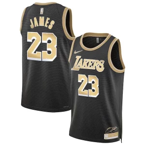Prestigioso Gorgeous LeBron James Los Angeles Lakers Nike Unisex Select Series Swingman Jersey Black per i devoti sostenitori