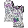 Eccezionale Incantevole Ray Allen Milwaukee Bucks Women's 1996 Doodle Swingman Jersey White per i devoti sostenitori