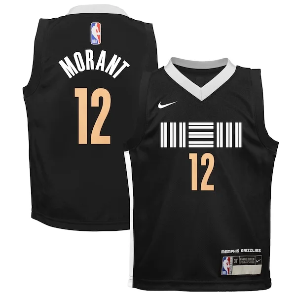 Resistente Raffinato Versatile Ja Morant Memphis Grizzlies Nike Preschool Swingman Replica Jersey City Edition Black per i devoti sostenitori