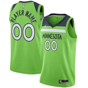 Meraviglioso Prestigioso Minnesota Timberwolves Jordan Brand Swingman Custom Jersey Statement Edition Green per i devoti sostenitori