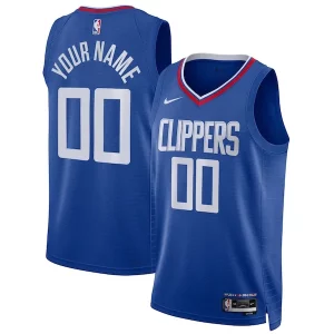 Incantevole LA Clippers Nike Unisex Swingman Custom Jersey Royal Icon Edition per i devoti sostenitori