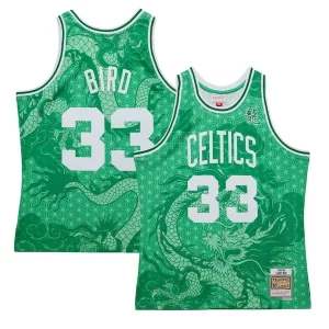 Pratico Robusto Larry Bird Boston Celtics 1985/86 Hardwood Classics Asian Heritage 6.0 Swingman Throwback Player Jersey Kelly Green per i devoti sostenitori