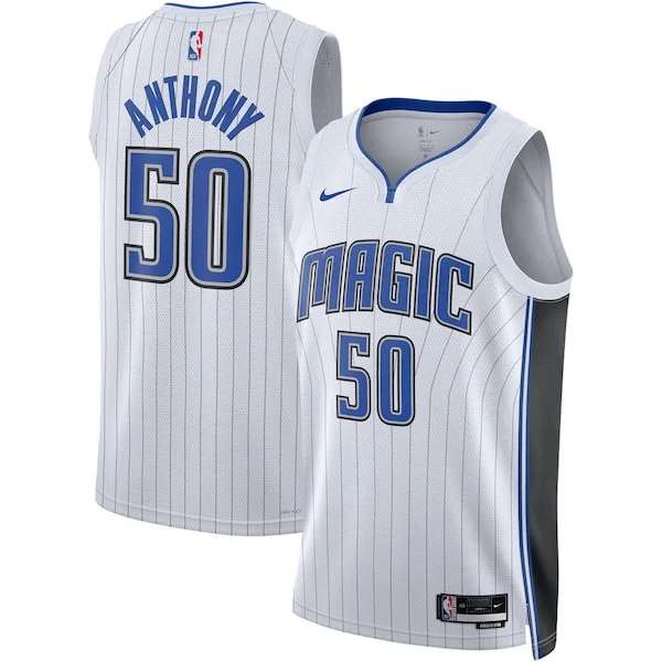 Magnifico Resistente Splendido Cole Anthony Orlando Magic Nike Unisex Swingman Jersey Association Edition White/Black per i devoti sostenitori
