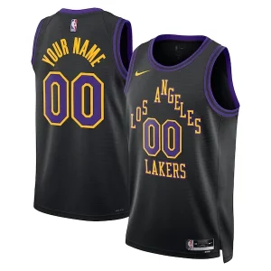 Attraente Fascinante Los Angeles Lakers Nike Unisex 2023/24 Custom Swingman Jersey Black City Edition per i devoti sostenitori