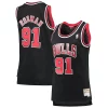 Prestigioso Dennis Rodman Chicago Bulls Women's Hardwood Classics Swingman Jersey Black per i devoti sostenitori