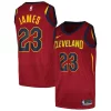 Raffinato Resistente Cool LeBron James Cleveland Cavaliers Nike Swingman Player Jersey Icon Edition Wine per i devoti sostenitori