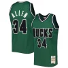Meraviglioso Fascinante Carino Ray Allen Milwaukee Bucks 2000/01 Hardwood Classics Off Court Swingman Jersey Hunter Green per i devoti sostenitori