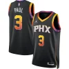 Bellissimo Chris Paul Phoenix Suns Jordan Brand Unisex Swingman Jersey Statement Edition Black per i devoti sostenitori