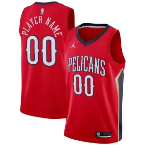 Meraviglioso New Orleans Pelicans Jordan Brand Swingman Custom Jersey Statement Edition Red per i devoti sostenitori