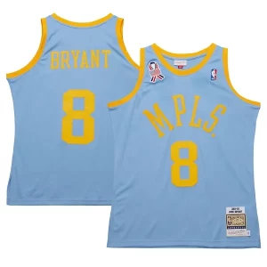 Incantevole Men's Los Angeles Lakers Kobe Bryant Powder Blue 2001/02 Hardwood Classics Authentic Player Jersey per i devoti sostenitori