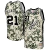 Delizioso Tim Duncan San Antonio Spurs 2013/14 Swingman Jersey Camo per i devoti sostenitori
