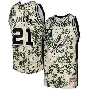 Delizioso Tim Duncan San Antonio Spurs 2013/14 Swingman Jersey Camo per i devoti sostenitori