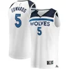 Moderno Pratico Prestigioso Anthony Edwards Minnesota Timberwolves Youth Fast Break Replica Player Jersey Association Edition White per i devoti sostenitori