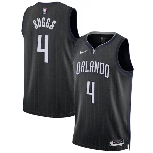Gorgeous Pratico Jalen Suggs Orlando Magic Nike Unisex 2022/23 Swingman Jersey City Edition Black per i devoti sostenitori