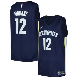 Pratico Delizioso Ja Morant Memphis Grizzlies Nike Swingman Player Jersey Icon Edition Navy per i devoti sostenitori