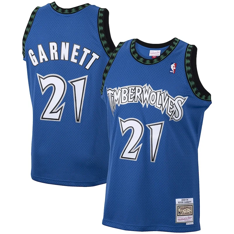 Moderno Fantastico Kevin Garnett Minnesota Timberwolves 2001/02 Hardwood Classics Swingman Jersey Blue per i devoti sostenitori