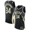 Ottimo Versatile Magnifico Giannis Antetokounmpo Milwaukee Bucks Jordan Brand Authentic Player Jersey Statement Edition Black per i devoti sostenitori