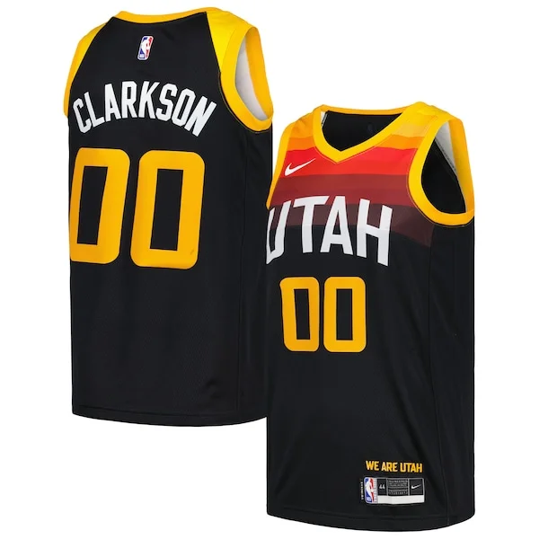 Incantevole Jordan Clarkson Utah Jazz Nike Swingman Player Jersey City Edition Black per i devoti sostenitori