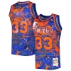 Accattivante Patrick Ewing New York Knicks 1985/86 Hardwood Classics Lunar New Year Swingman Jersey Blue per i devoti sostenitori
