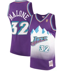 Eccezionale Karl Malone Utah Jazz 1996/97 Hardwood Classics Swingman Jersey Purple per i devoti sostenitori