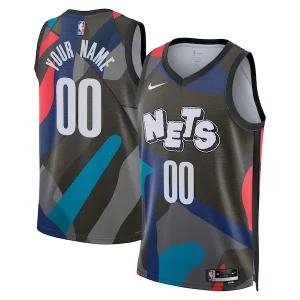 Sofisticato Accattivante Brooklyn Nets Nike Unisex 2023/24 Custom Swingman Jersey Black City Edition per i devoti sostenitori