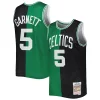 Duraturo Moderno Cool Kevin Garnett Boston Celtics Hardwood Classics 2007/08 Split Swingman Jersey Black/Kelly Green per i devoti sostenitori