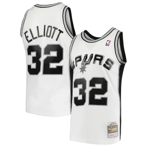 Resistente Ottimo Sean Elliott San Antonio Spurs 1998/99 Hardwood Classics Swingman Jersey White per i devoti sostenitori