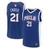 Robusto Prestigioso Men's Joel Embiid Royal Philadelphia 76ers Player Jersey per i devoti sostenitori