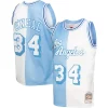 Ottimo Shaquille O'Neal Los Angeles Lakers Hardwood Classics 1996/97 Split Swingman Jersey Powder Blue/White per i devoti sostenitori