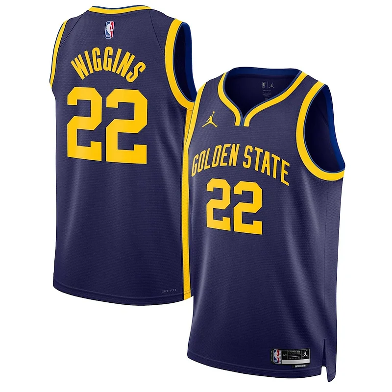 Prestigioso Fascinante Andrew Wiggins Golden State Warriors Jordan Brand Unisex Swingman Jersey Statement Edition Navy per i devoti sostenitori
