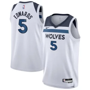 Trendy Anthony Edwards Minnesota Timberwolves Nike Youth Swingman Jersey Association Edition White per i devoti sostenitori