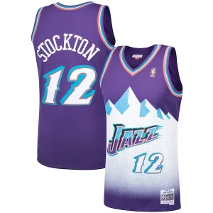 Meraviglioso Delizioso Elegante John Stockton Utah Jazz Hardwood Classics Swingman Jersey Purple per i devoti sostenitori