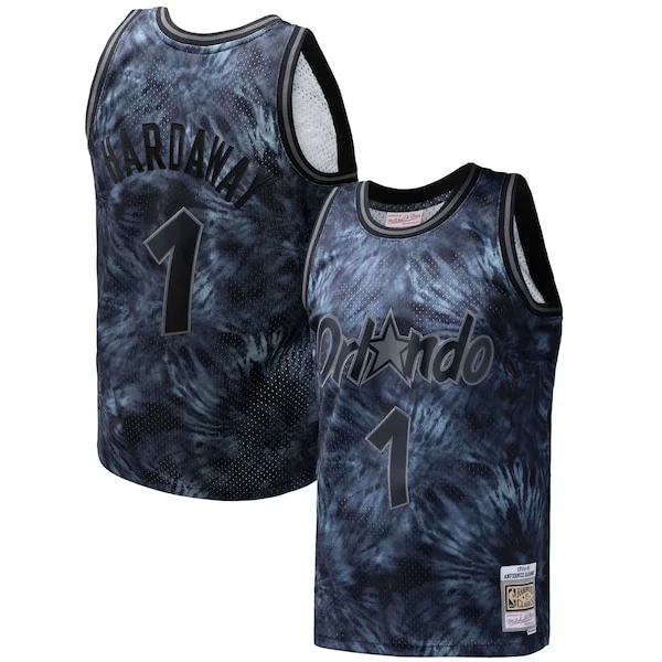 Lussuoso Robusto Penny Hardaway Orlando Magic Hardwood Classics 1984/85 Tie Dye Swingman Jersey Black per i devoti sostenitori