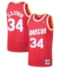 Fantastico Hakeem Olajuwon Houston Rockets 1993/94 Hardwood Classics Swingman Jersey Red per i devoti sostenitori
